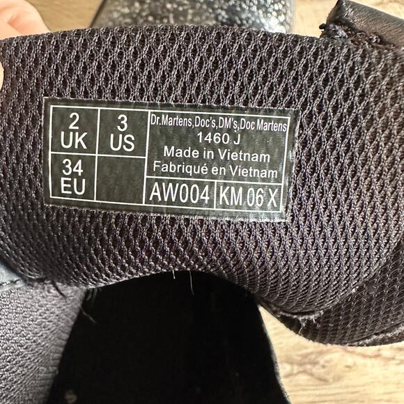 Dr. Marten's 1460 Lace Up Fashion Boot Black Cosmic Glitter US 3 - Picture 5 of 9